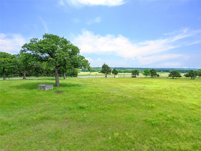 view of yard featuring a rural view