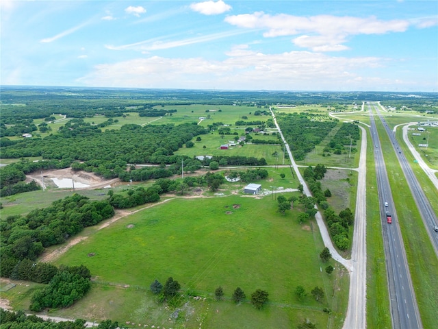 drone / aerial view featuring a rural view