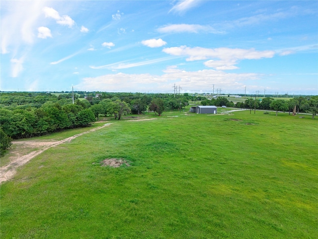 bird's eye view featuring a rural view