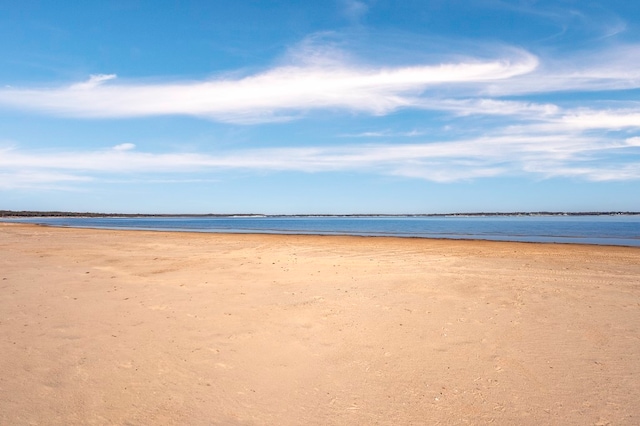 view of water feature featuring a view of the beach