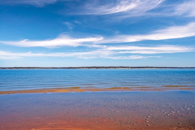 property view of water with a beach view