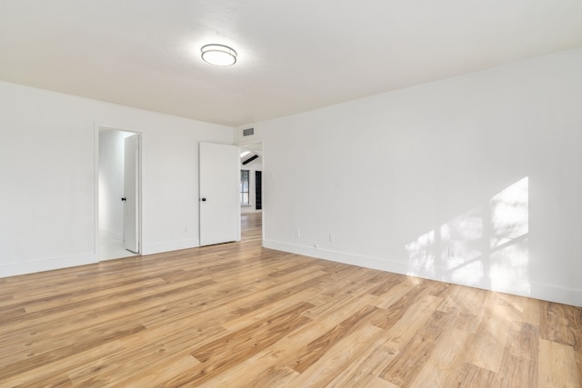 empty room featuring light hardwood / wood-style flooring