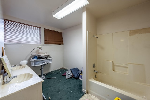 full bathroom featuring tub / shower combination and a sink