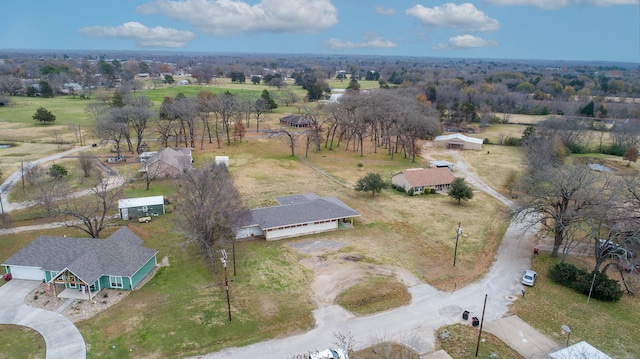 drone / aerial view featuring a rural view