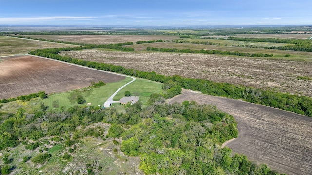 aerial view featuring a rural view