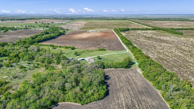 drone / aerial view with a rural view