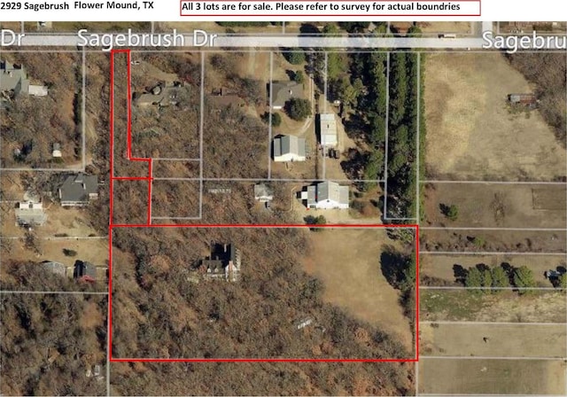 2929 SE Sagebrush Dr, Flower Mound TX, 75022 land for sale