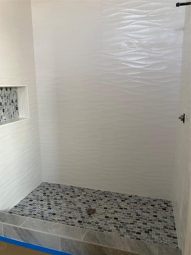 interior space featuring walk in shower