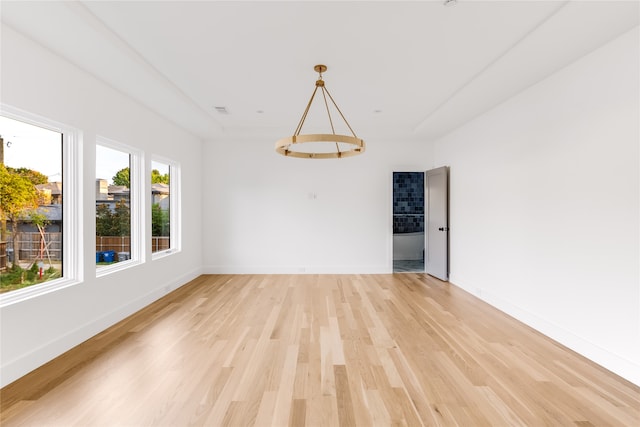 unfurnished dining area featuring light hardwood / wood-style floors