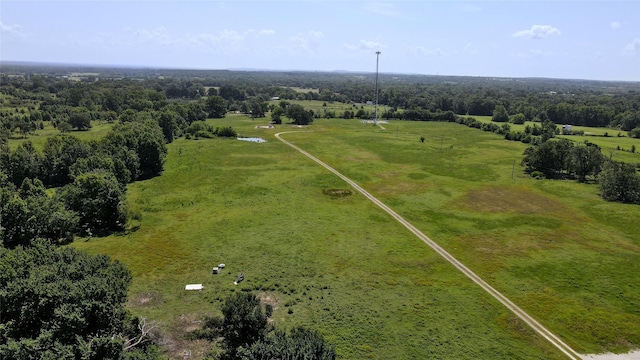 drone / aerial view with a rural view