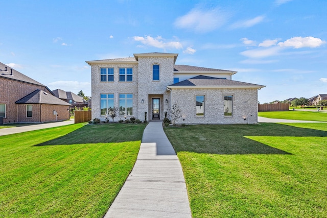 view of front of house featuring a front yard