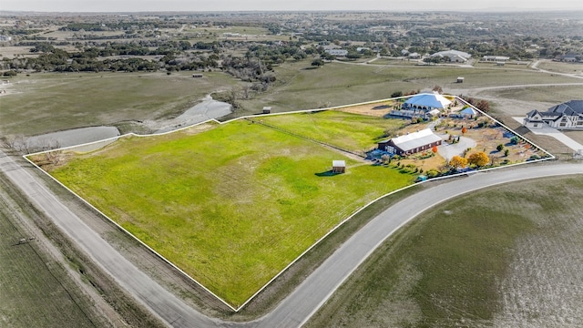 drone / aerial view featuring a rural view