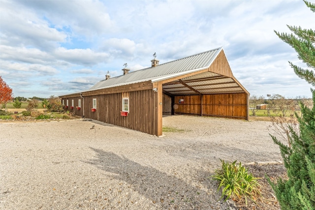 view of horse barn