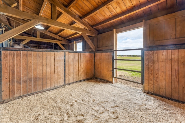 view of horse barn