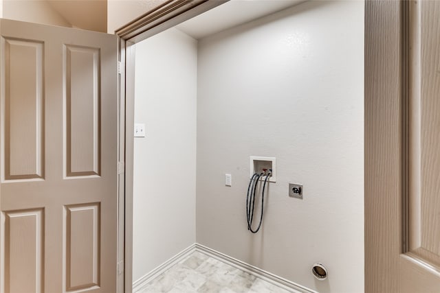 laundry room with hookup for a washing machine and electric dryer hookup