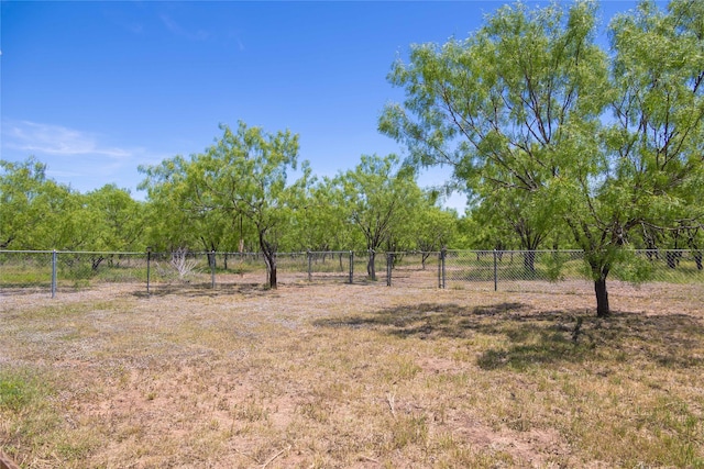 view of yard with a rural view