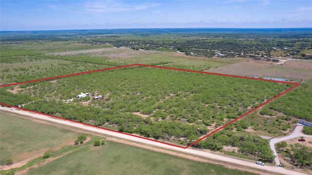 bird's eye view featuring a rural view