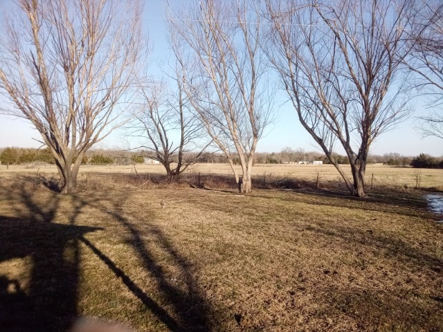 view of yard with a rural view