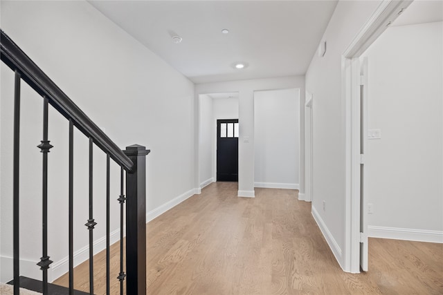 entrance foyer featuring light hardwood / wood-style floors