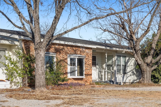 view of single story home