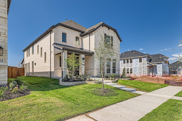 view of front of house with a front yard