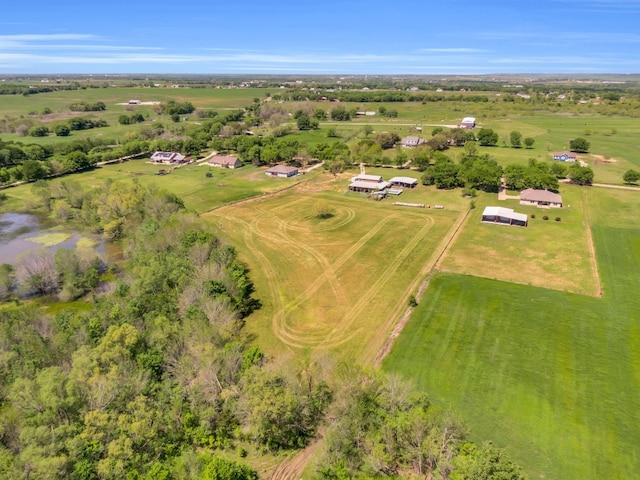 drone / aerial view with a rural view