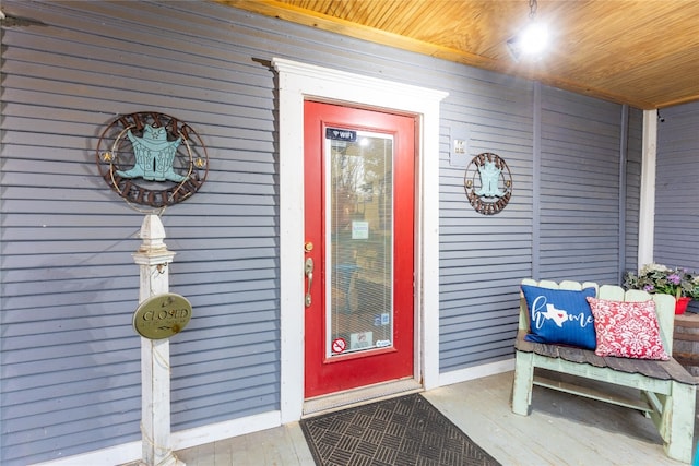 view of doorway to property