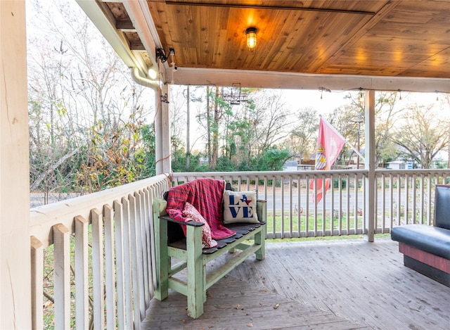 view of wooden deck