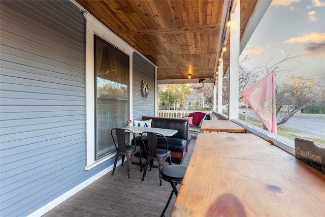 view of patio with a porch