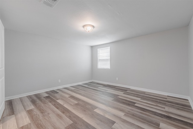 empty room featuring light wood-type flooring