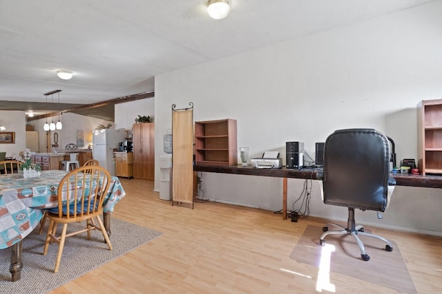 interior space with light hardwood / wood-style flooring