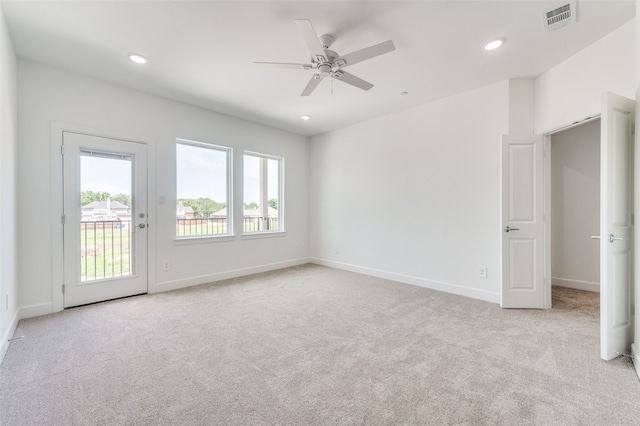 living room with ceiling fan and light wood-type flooring