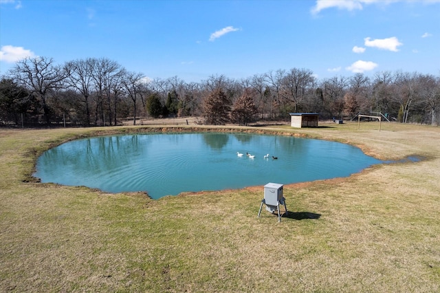 view of water feature