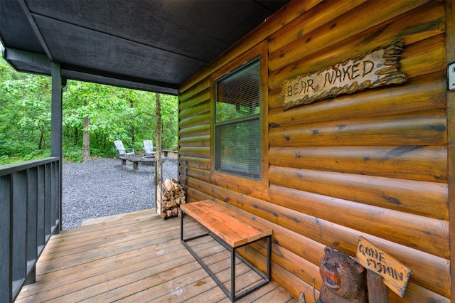 view of wooden deck