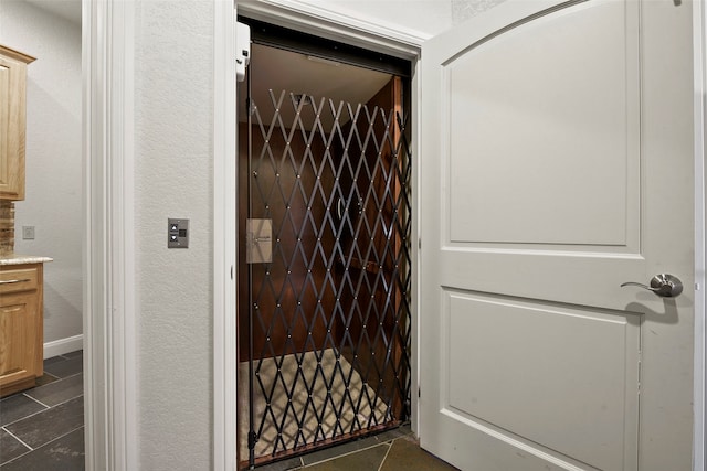 interior details featuring elevator