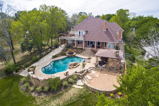 view of pool featuring a patio area