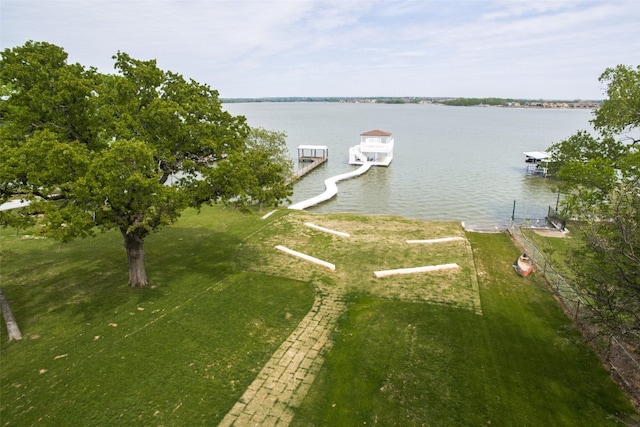 exterior space featuring a boat dock