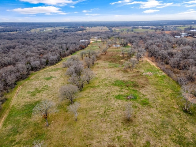 drone / aerial view with a rural view