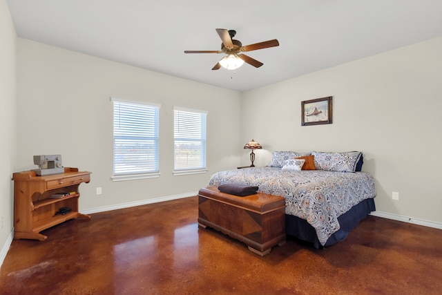 bedroom with ceiling fan