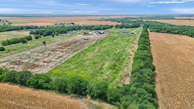 drone / aerial view featuring a rural view