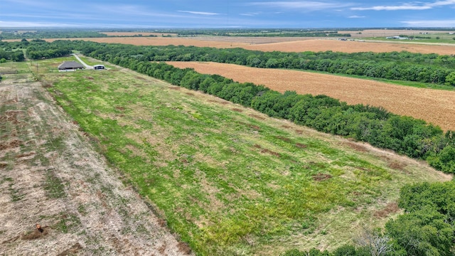 bird's eye view with a rural view