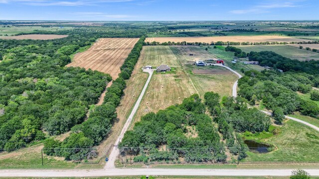 bird's eye view featuring a rural view