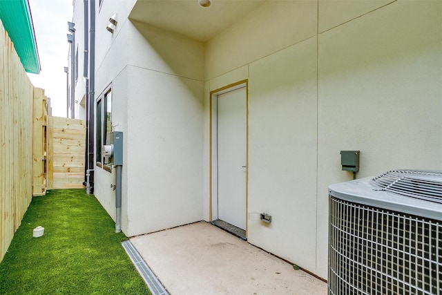 view of patio / terrace featuring central AC unit