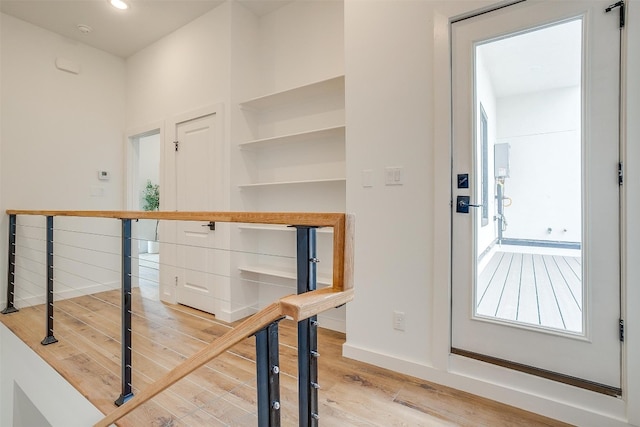 interior space with wood-type flooring