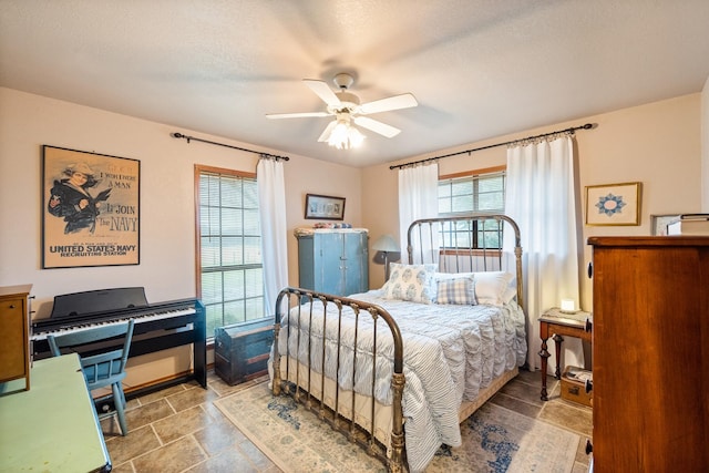 bedroom with a ceiling fan