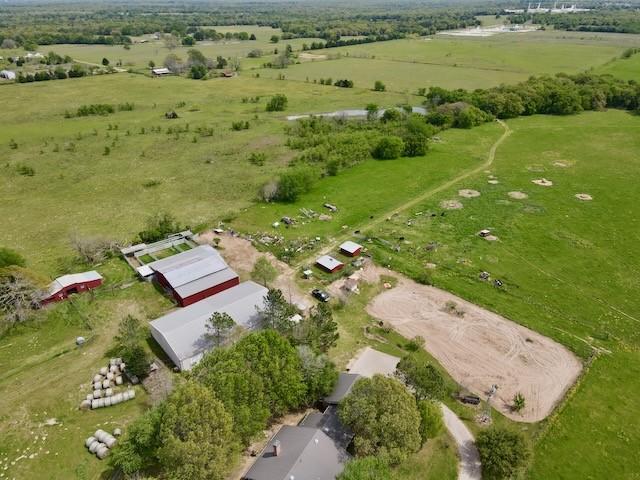 bird's eye view featuring a rural view