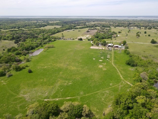 drone / aerial view featuring a rural view