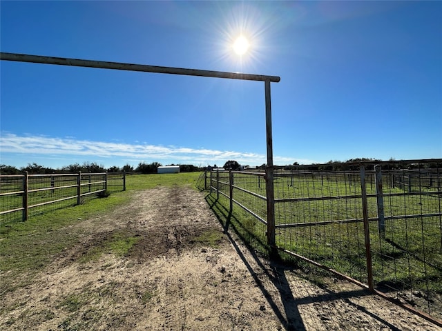 view of yard featuring a rural view