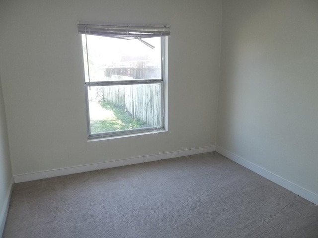 spare room featuring light colored carpet