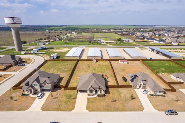 drone / aerial view with a residential view